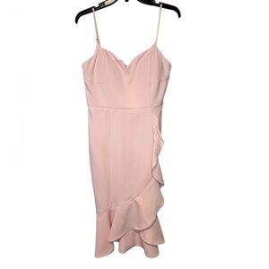 Laundry By Shelli Segal Blush Asymmetrical Dress